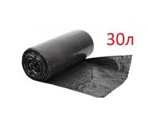 Мешок для мусора ПНД 30л 30шт черный купить в Самаре в Упакофф